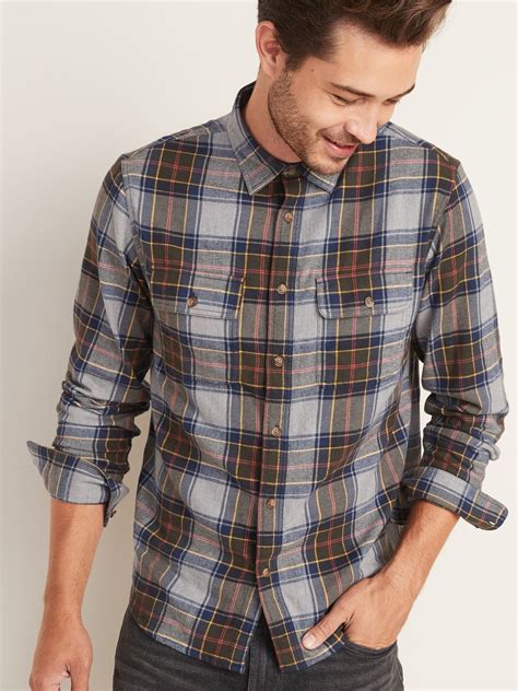 mens flannel t shirts